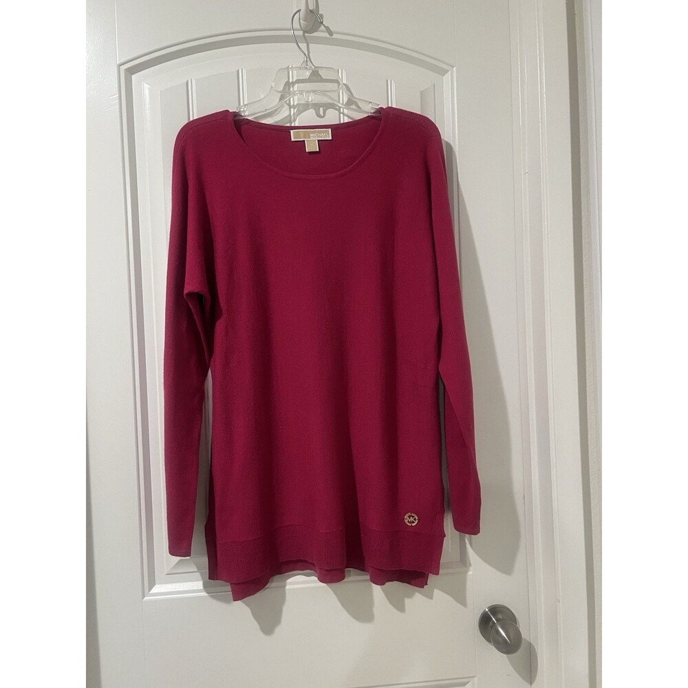 Michael Kors Logo Sweater Women’s Size Medium Long Sleeves Pink light Weight